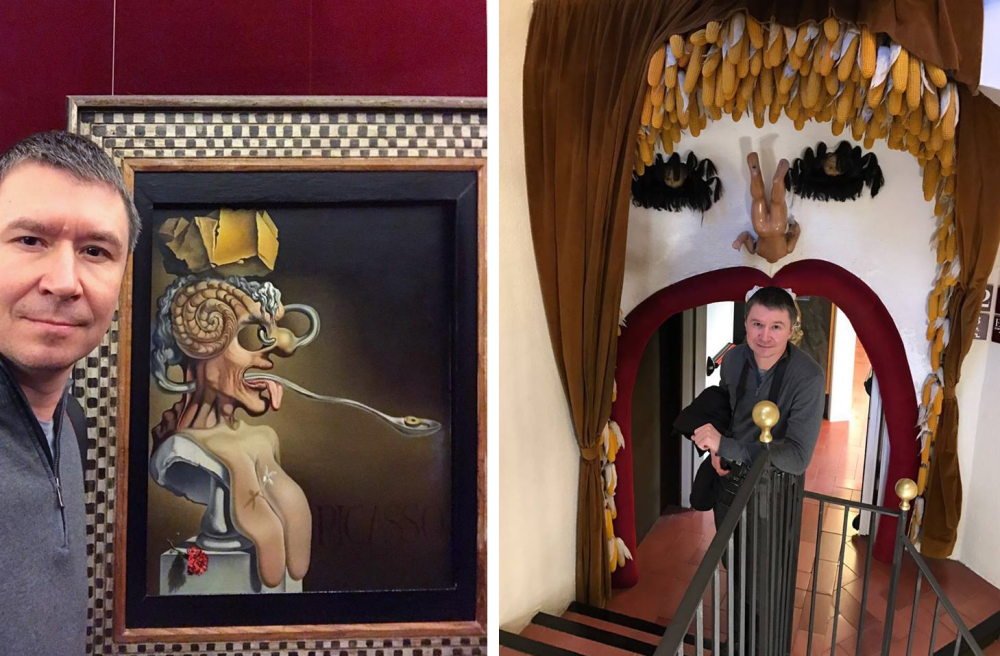 Виталий Жолтиков в испанском музее Сальвадора Дали.