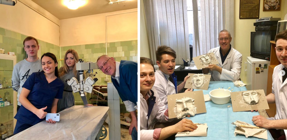 Во-первых, он активно занимается со своими учениками.